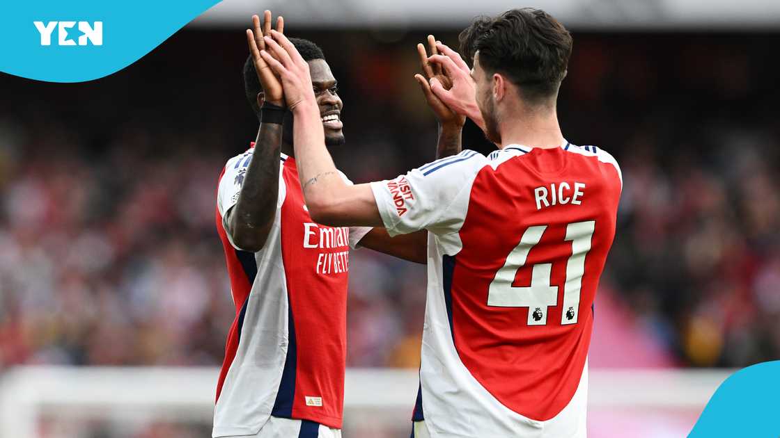 Declan Rice has a telepathic understanding in midfield with Thomas Partey. Declan Rice has a telepathic understanding in midfield with Thomas Partey.