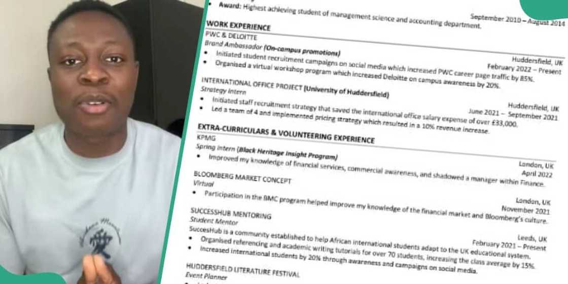 Man posts the CV format that got him huge contract