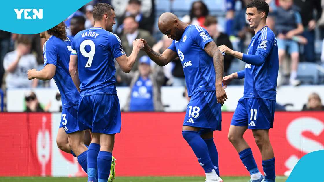 Jordan Ayew, goal, Premier League, Southampton, Jamie Vardy, Leicester City, Ghana football, Black Stars, captain. Jordan Ayew, goal, Premier League, Southampton, Jamie Vardy, Leicester City, Ghana football, Black Stars, captain.