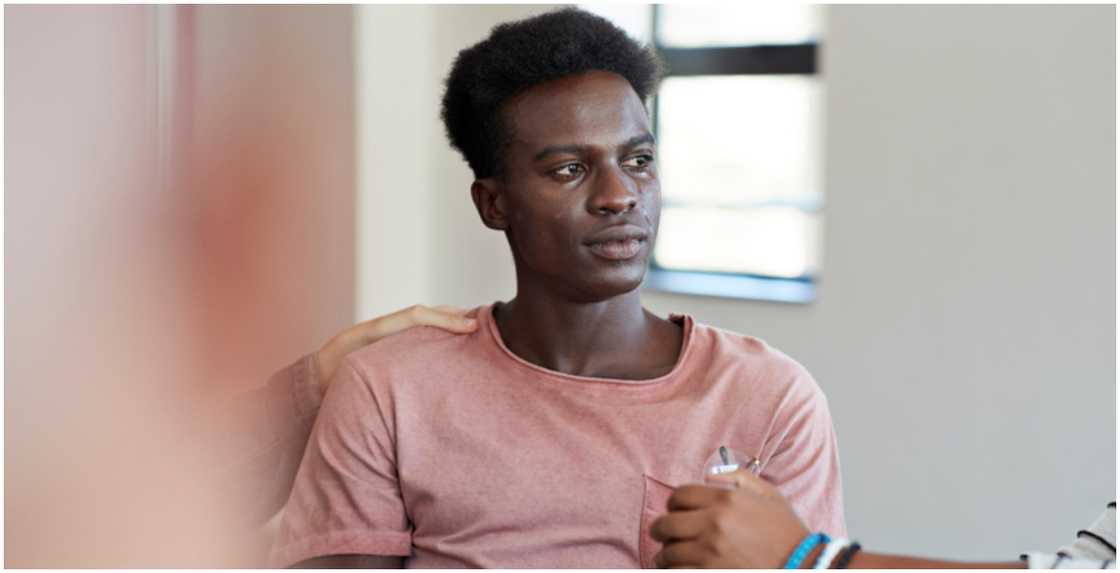 Sad man crying Sad man crying