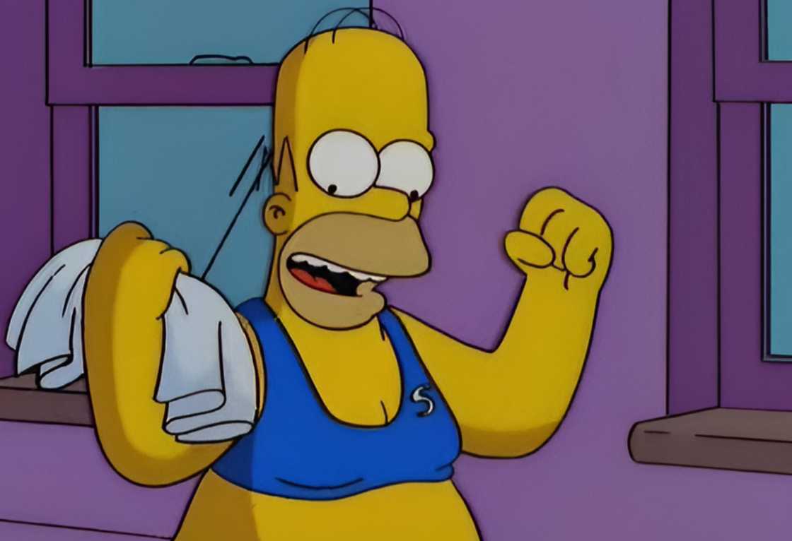 Homer Simpson poses for a photo Homer Simpson poses for a photo