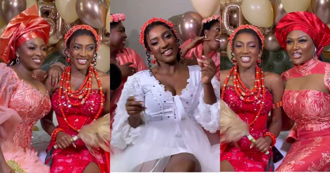 Yvonne Okoro's Sister Roseline Marries In Beautiful Wedding; First Exclusive Videos Drop