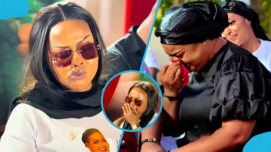 Nana Ama McBrown, Vivian Jill, Antie Mabel, Nana Ama McBrown vigil, Nana Ama McBrown tears, Vivian Jill sister, Ghanaian celebrities vigil
