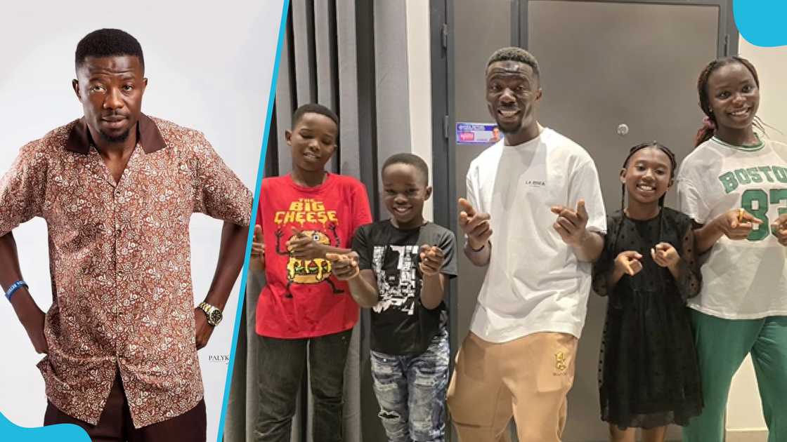 Kwaku Manu, Kwaku Manu's four kids, Ghanaian actor, Kwaku Manu raising his four kids, Kwaku Manu's ex-wife, Kwaku Manu and his wife