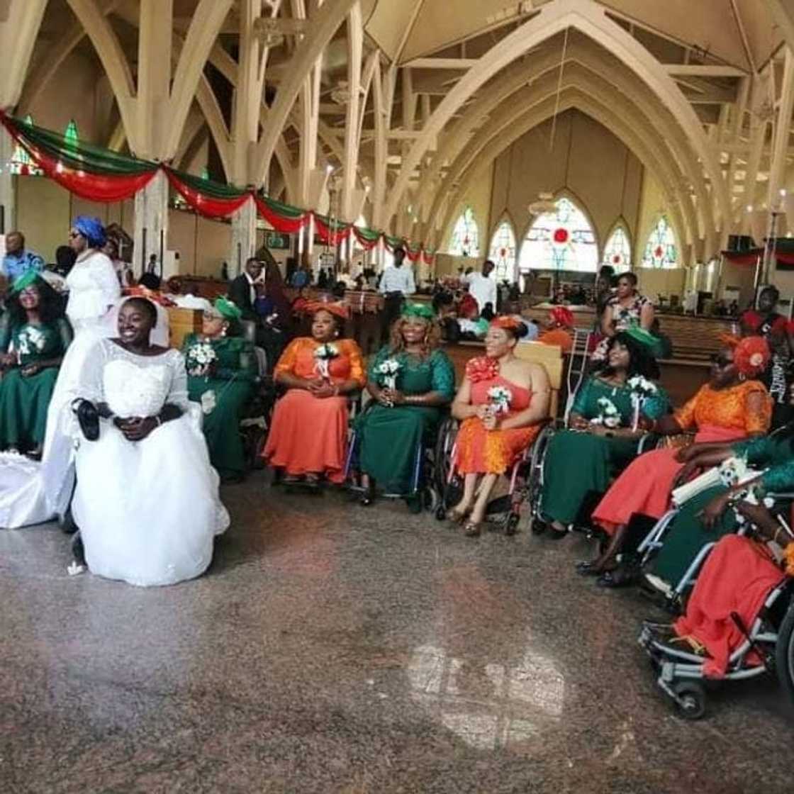 Beautiful photos as lady in wheelchair ties the knot with her bridal train also in wheelchairs Beautiful photos as lady in wheelchair ties the knot with her bridal train also in wheelchairs
