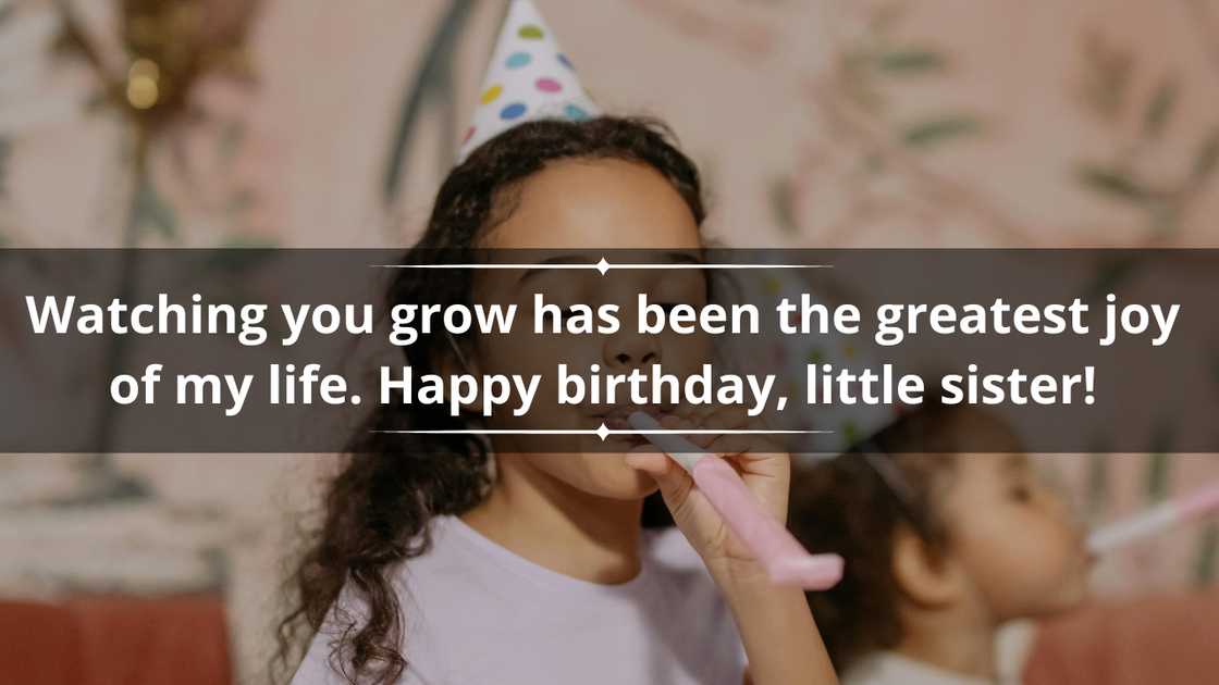 Happy birthday wishes for little sister