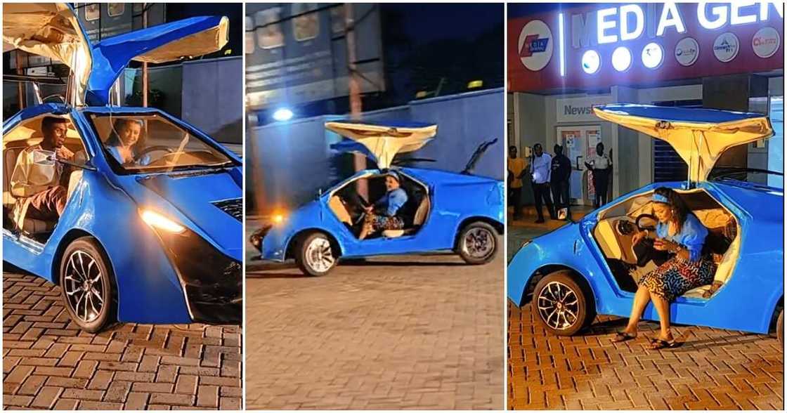 Nana Ama McBrown drives Nana Ama McBrown drives