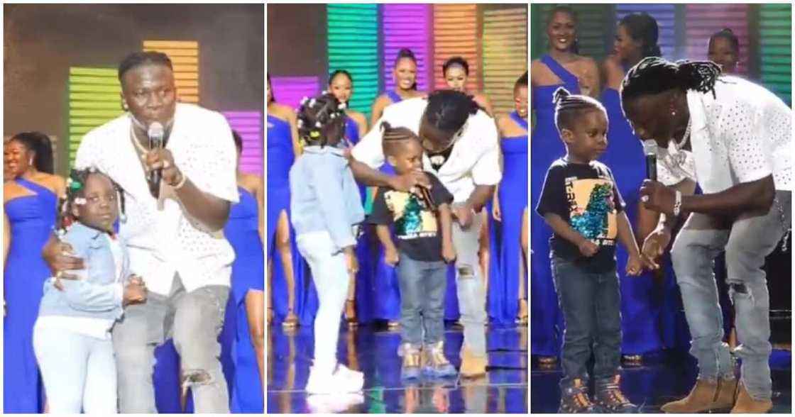 Stonebwoy and his children Stonebwoy and his children