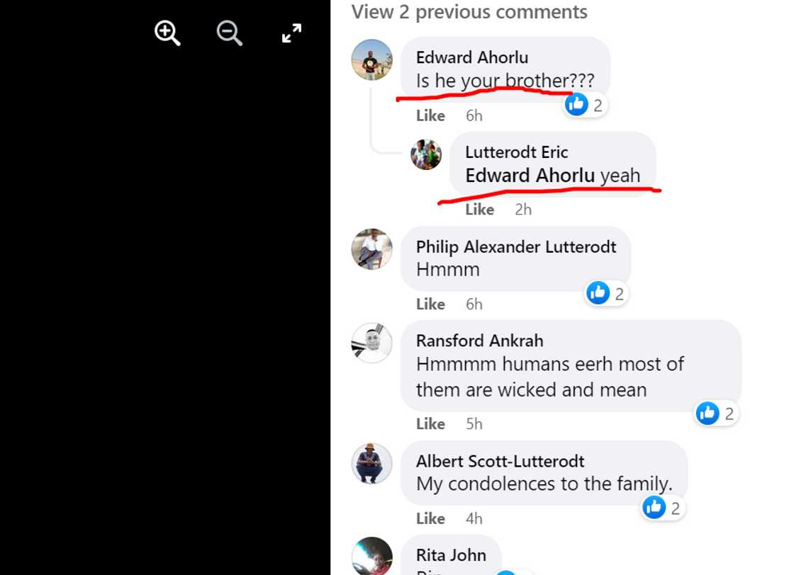 Screenshot of Facebook man claim about James Lutterodt. Screenshot of Facebook man claim about James Lutterodt.