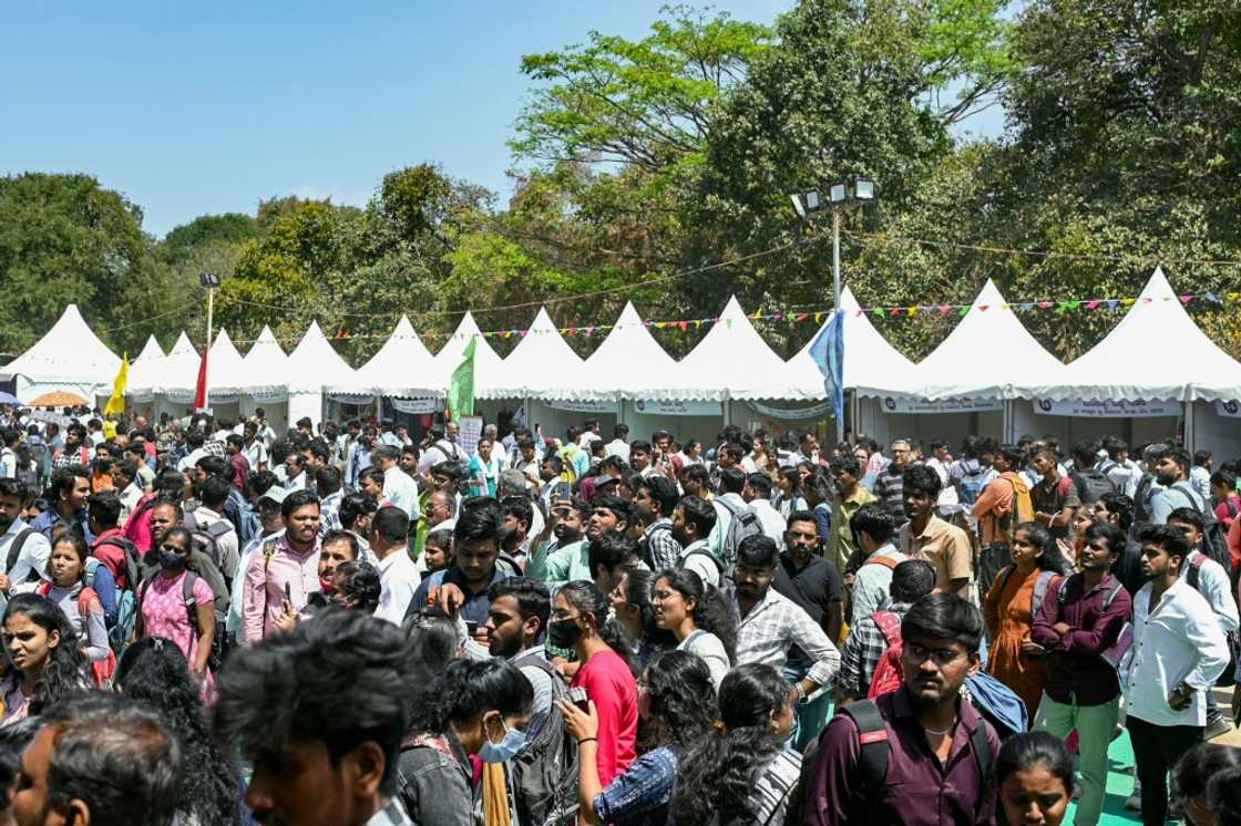 Job seekers attend walk-in-interviews at job in Bengaluru. India has struggled to create enough well-paying jobs for the world's most populous country Job seekers attend walk-in-interviews at job in Bengaluru. India has struggled to create enough well-paying jobs for the world's most populous country