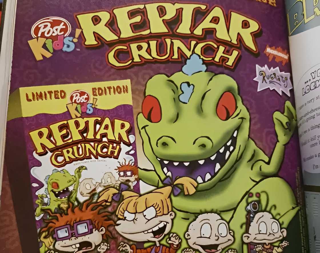 Reptar Crunch cereal advertisement from 1999!