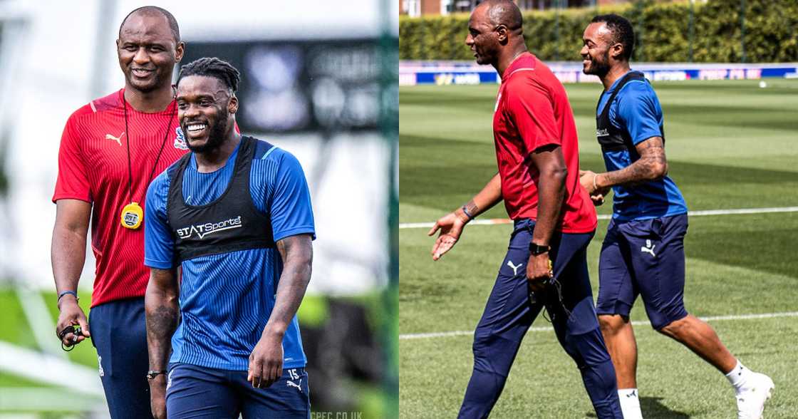 Jordan Ayew and Jordan Schlupp begin work with new Crystal Palace coach Patrick Vieira Jordan Ayew and Jordan Schlupp begin work with new Crystal Palace coach Patrick Vieira