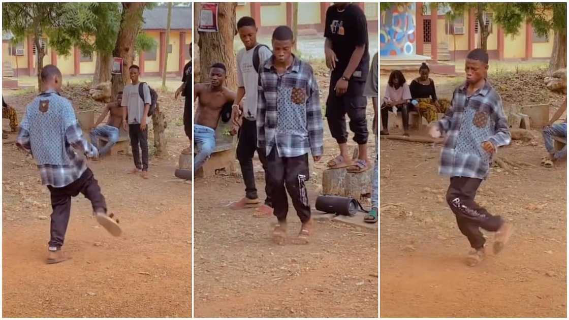 He danced on a bare floor. He danced on a bare floor.