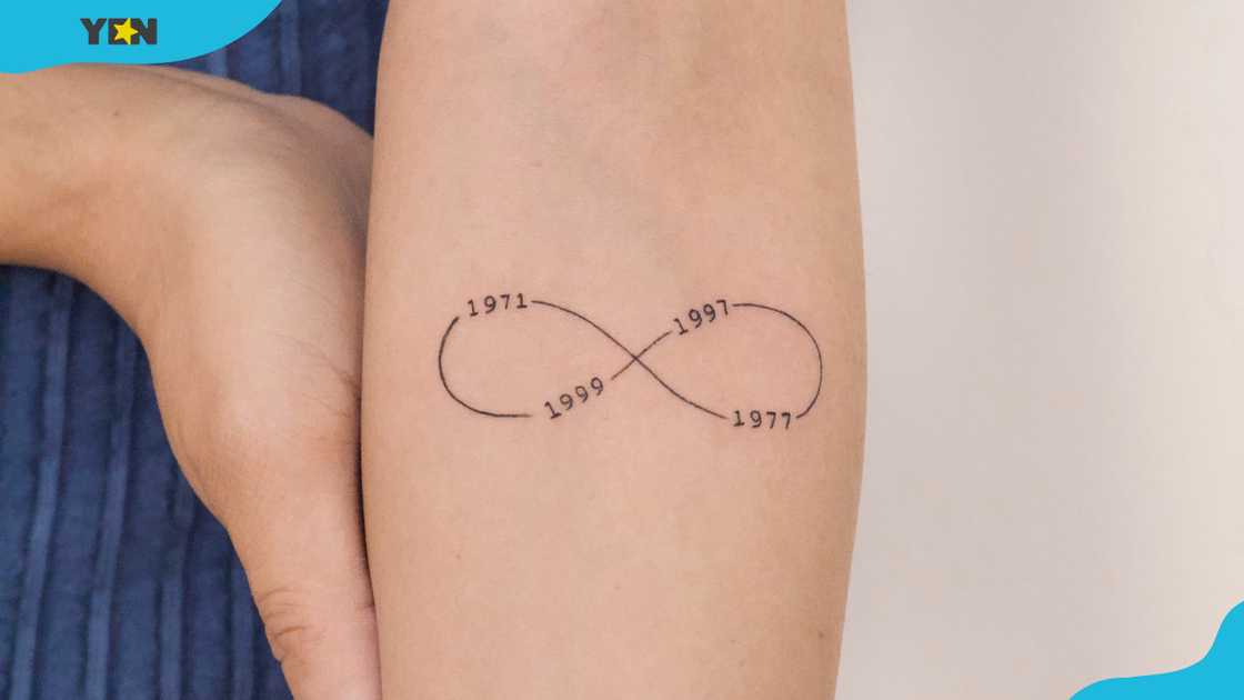 Year-themed infinity tattoo Year-themed infinity tattoo