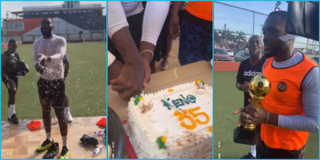 Kennedy Osei starts his birthday with exercise and celebration with Young Executives of East Legon