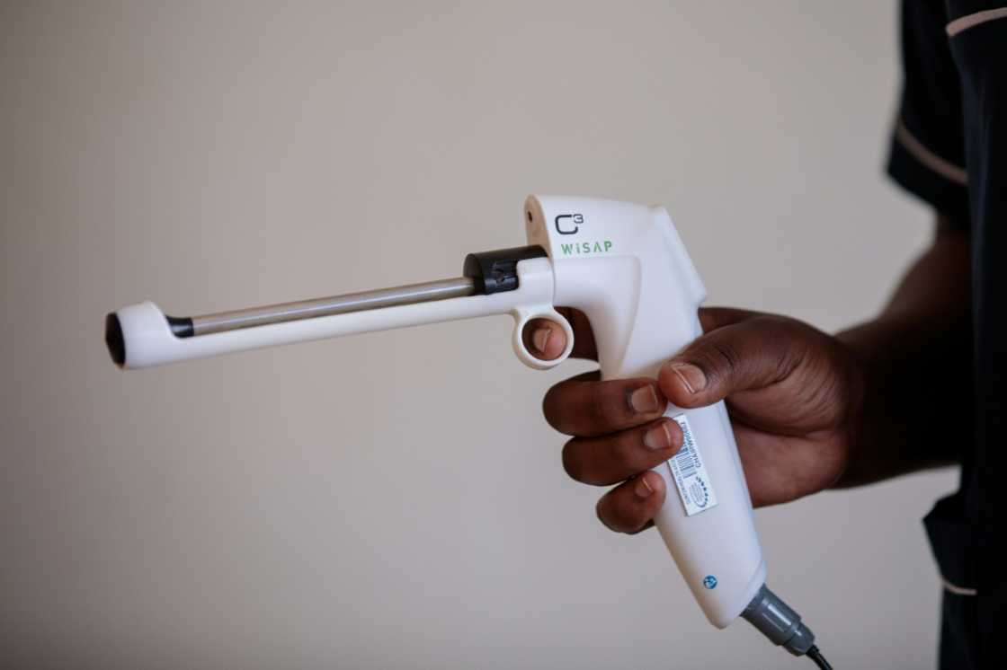 The pistol-like probe uses battery power, meaning it can be deployed in remote areas without 24/7 access to electricity The pistol-like probe uses battery power, meaning it can be deployed in remote areas without 24/7 access to electricity