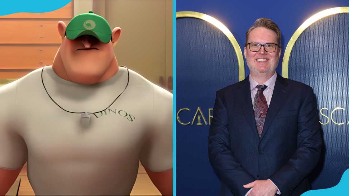 Gym Coach (L) and his voice actor, Don Hall (R).