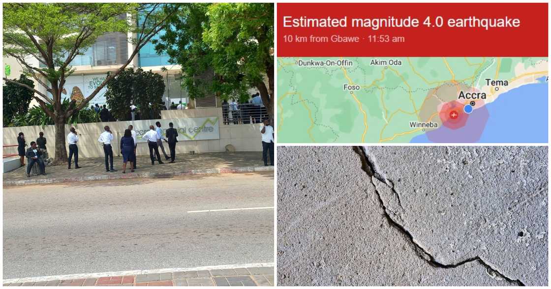 Parts of Accra including McCarthy Hill, Weija, Tetegu, Kasoa, Dansoman, and Kaneshie hit by a 4.0 earthquake Parts of Accra including McCarthy Hill, Weija, Tetegu, Kasoa, Dansoman, and Kaneshie hit by a 4.0 earthquake