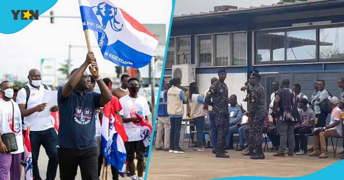 Heavy police presence as voting starts in Accra to select 5 candidates in NPP super delegates congress. Heavy police presence as voting starts in Accra to select 5 candidates in NPP super delegates congress.