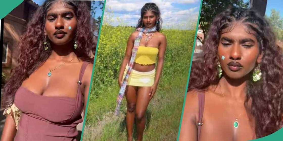 Dark-skinned Indian lady captures attention on TikTok