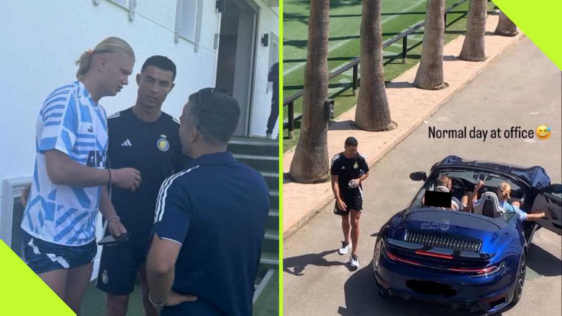 Erling Haaland shared a heartwarming moment with Cristiano Ronaldo in Spain. Erling Haaland shared a heartwarming moment with Cristiano Ronaldo in Spain.