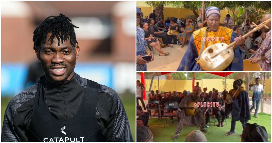 King Ayisoba at Christian Atsu's family home King Ayisoba at Christian Atsu's family home