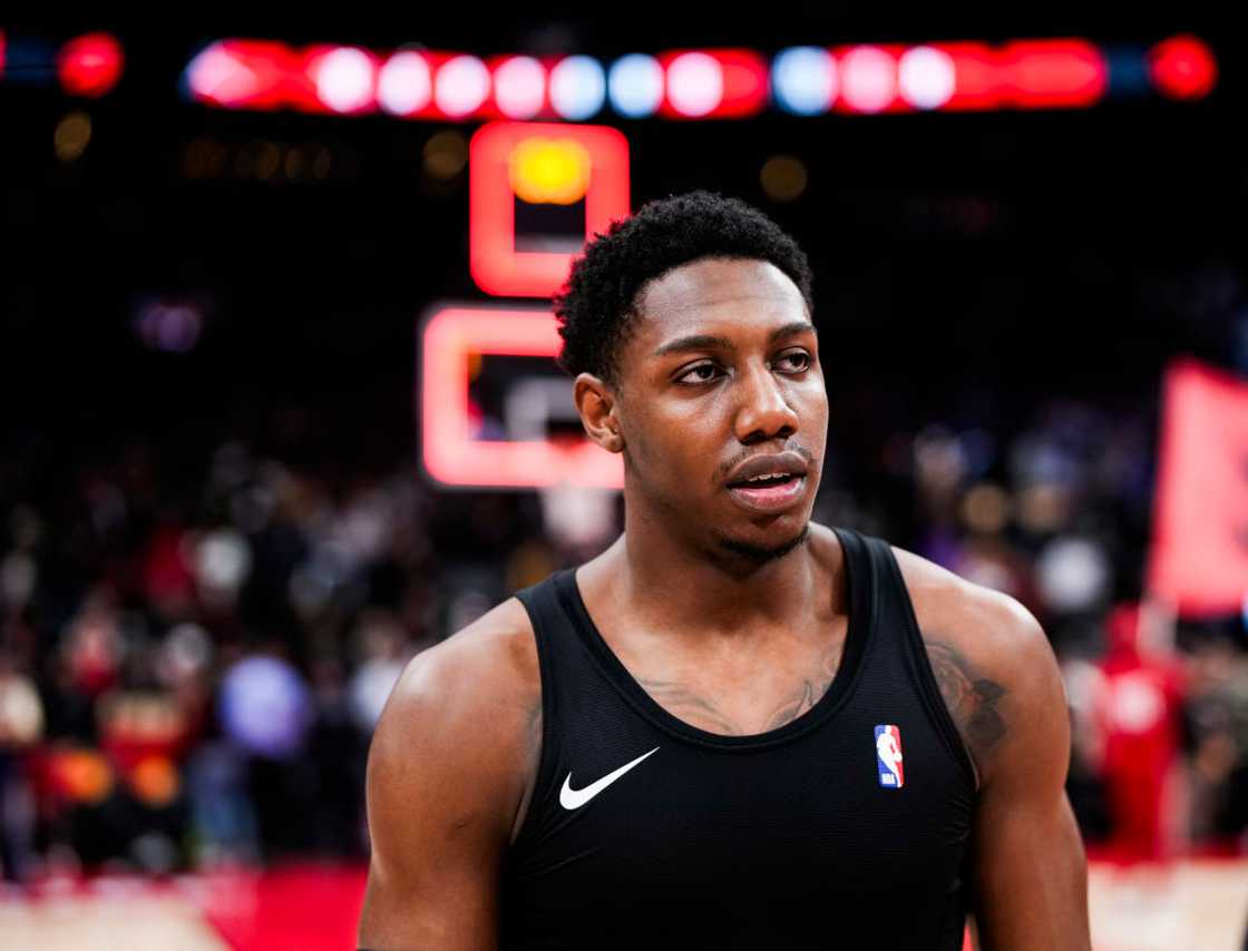 RJ Barrett during their game against the Houston Rockets at the Scotiabank Arena in Toronto, Canada. RJ Barrett during their game against the Houston Rockets at the Scotiabank Arena in Toronto, Canada.
