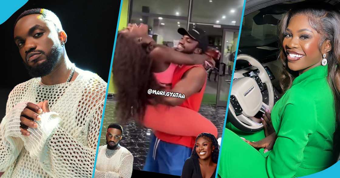 Mr Drew carries Dulcie Boateng in a serious position in a gym Mr Drew carries Dulcie Boateng in a serious position in a gym