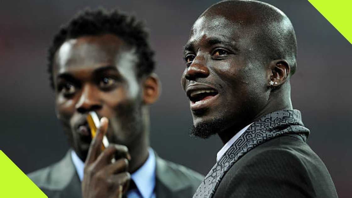 Stephen Appiah and Michael Essien. Stephen Appiah and Michael Essien.