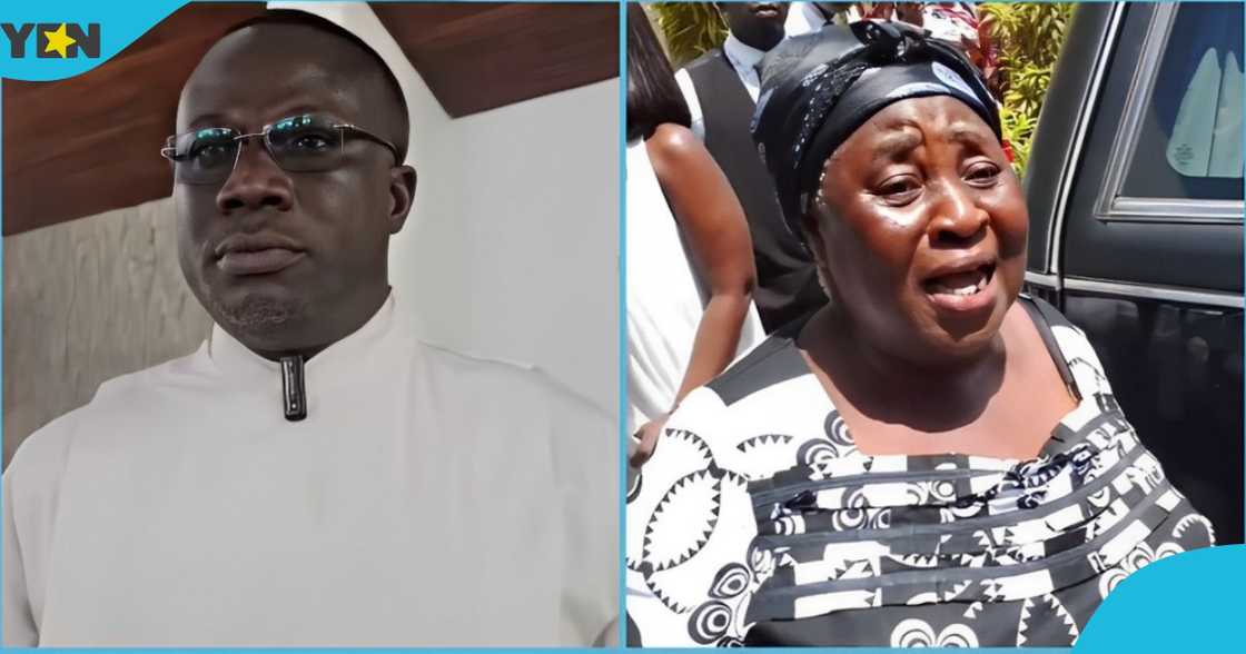 A photo of a Catholic Priest and a relative of Justine Agbenu A photo of a Catholic Priest and a relative of Justine Agbenu