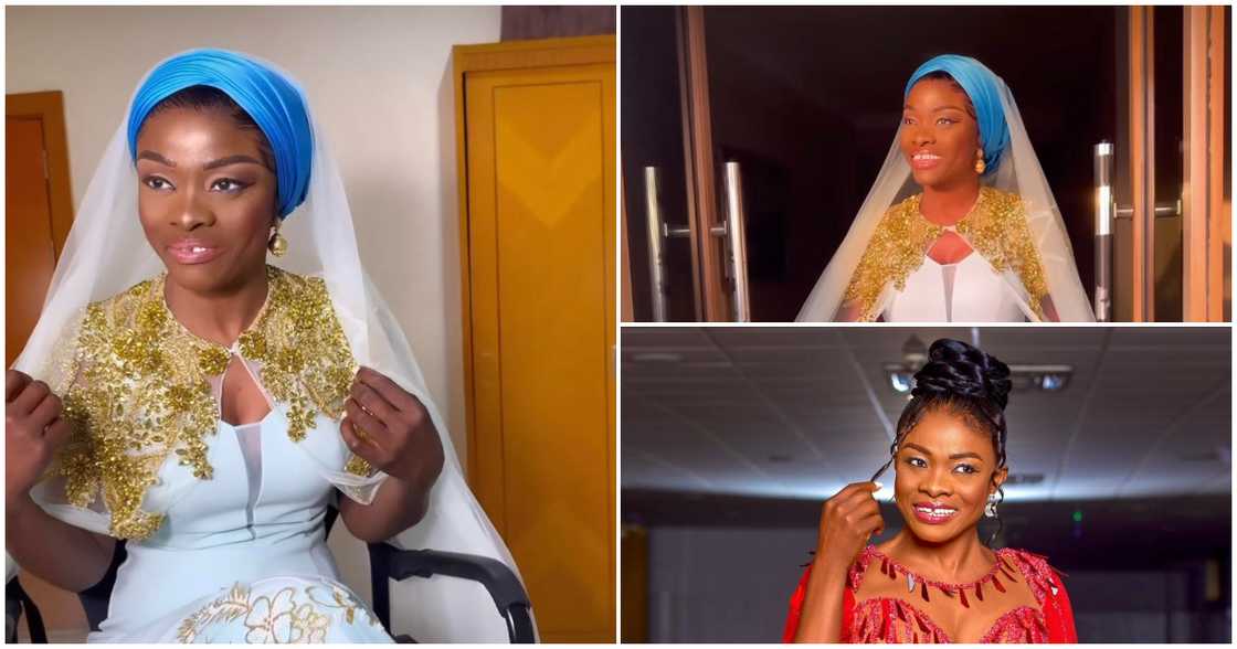 Ghanaian Gospel Musician Diana Asamoah Looks Heavenly In White Gown And White Long Stylish Veil Ghanaian Gospel Musician Diana Asamoah Looks Heavenly In White Gown And White Long Stylish Veil