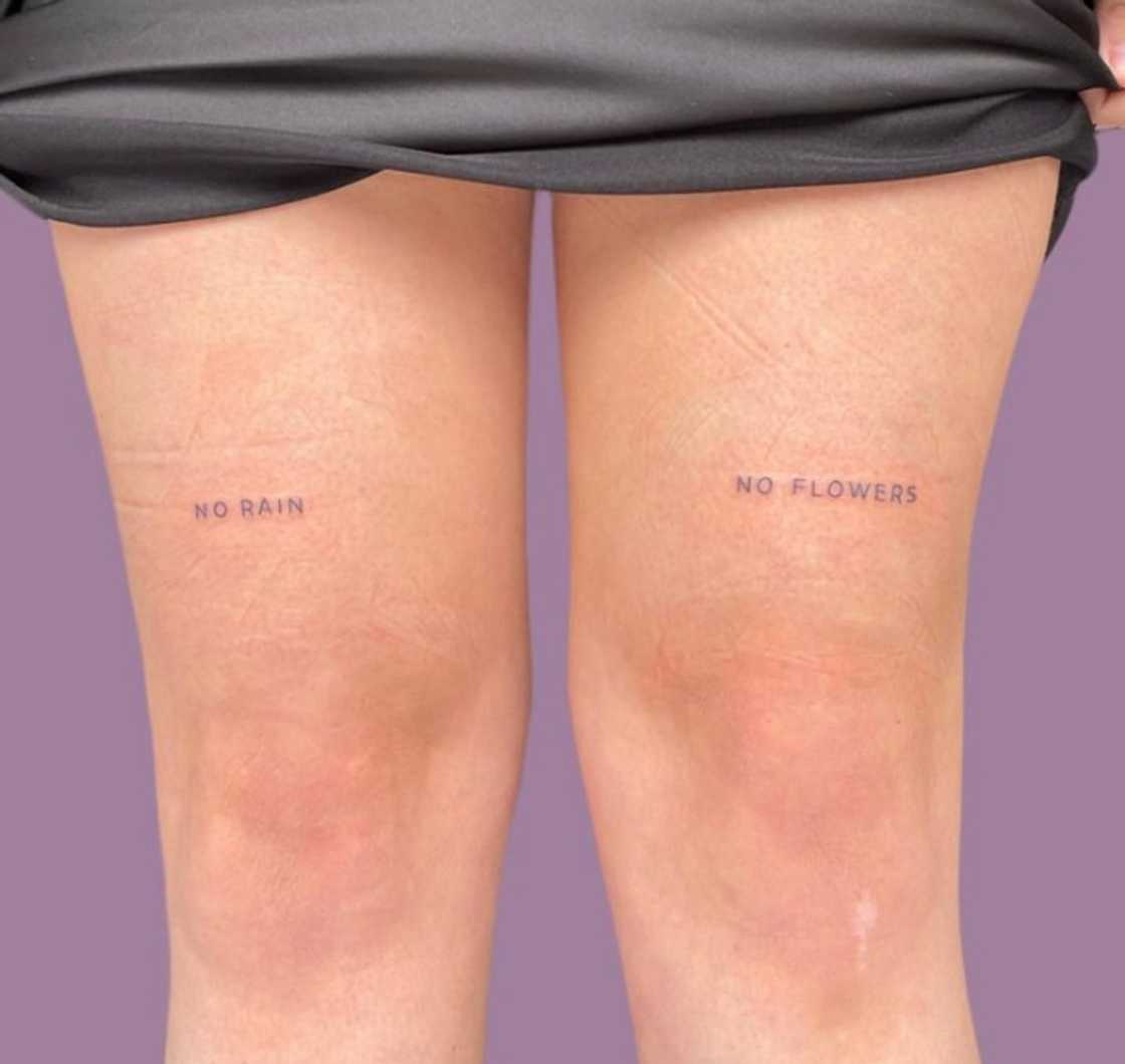 No rain, no flowers tattoo No rain, no flowers tattoo