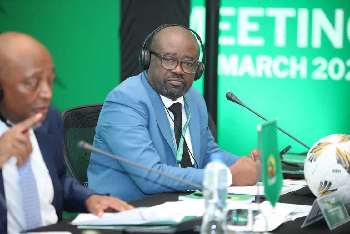 GFA President Kurt Okraku at the 14th CAF Extraordinary General Assembly in Cairo on March 12, 2025 GFA President Kurt Okraku at the 14th CAF Extraordinary General Assembly in Cairo on March 12, 2025