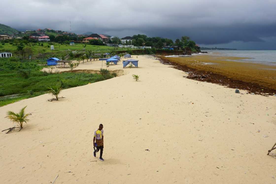 Freetown's Lumley Beach is normally packed with young people at the weekends, but nowadays it is desolate Freetown's Lumley Beach is normally packed with young people at the weekends, but nowadays it is desolate
