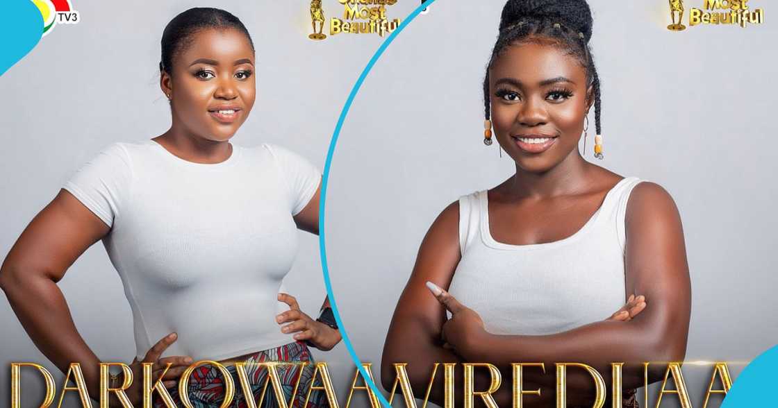 Ghana's Most Beautiful contestants, Darkowaa and Wireduaa, rock beautiful hairstyles. Ghana's Most Beautiful contestants, Darkowaa and Wireduaa, rock beautiful hairstyles.