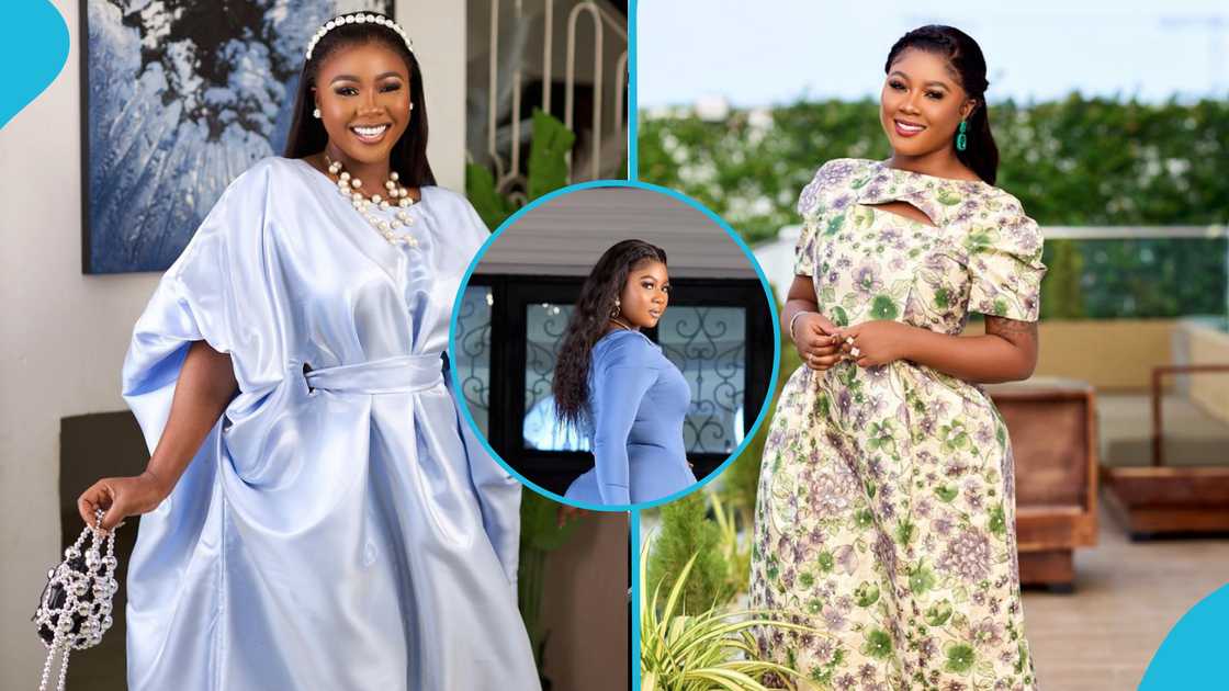 Ghanaian actress Salma Mumin rocks long dresses.