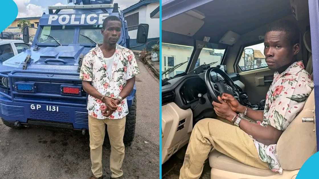 Man Arrested After Stealing Police Armoured Vehicle From Nkawie Market in Bizarre Incident Man Arrested After Stealing Police Armoured Vehicle From Nkawie Market in Bizarre Incident
