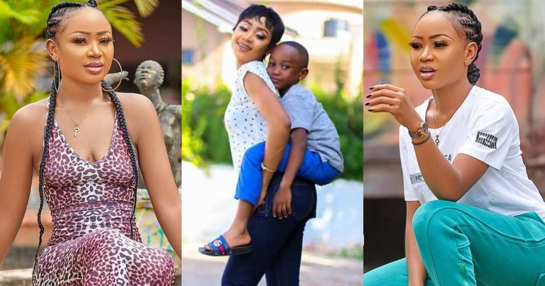 Akuapem Poloo lands in court over naked photos with her son; granted GHC100k bail