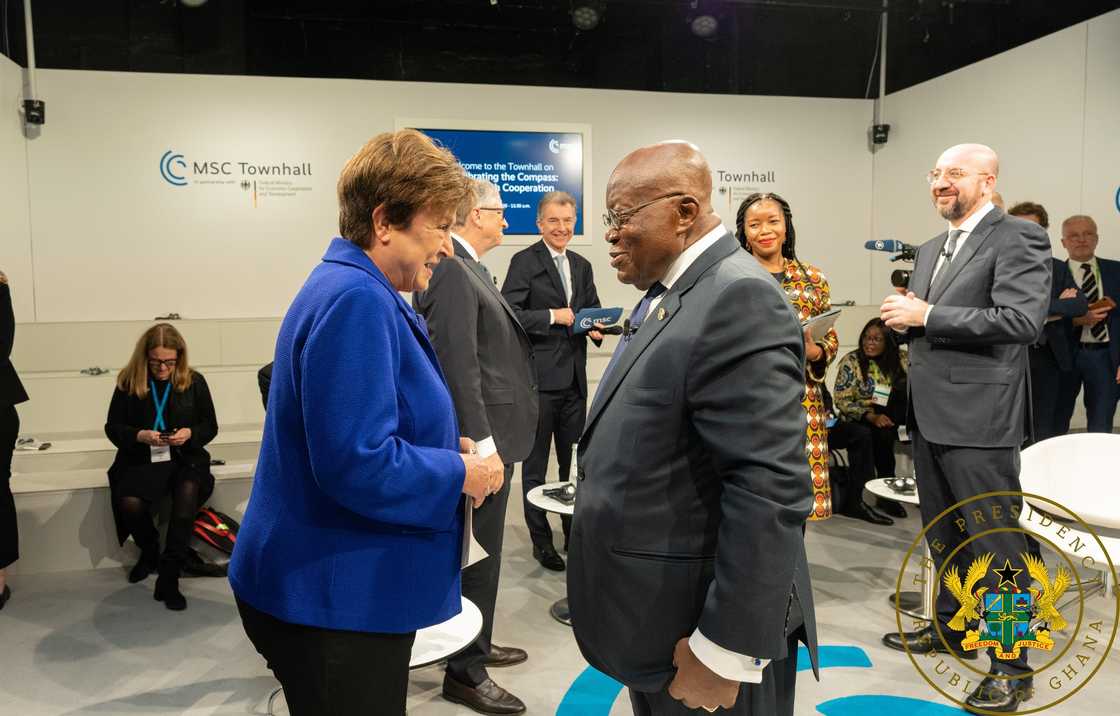Nana Akufo-Addo met with IMF boss Kristalina Georgieva at the 2023 MSC. Nana Akufo-Addo met with IMF boss Kristalina Georgieva at the 2023 MSC.