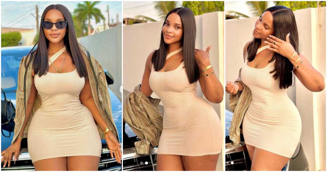 Benedicta Gafah shows off her curvy stature.