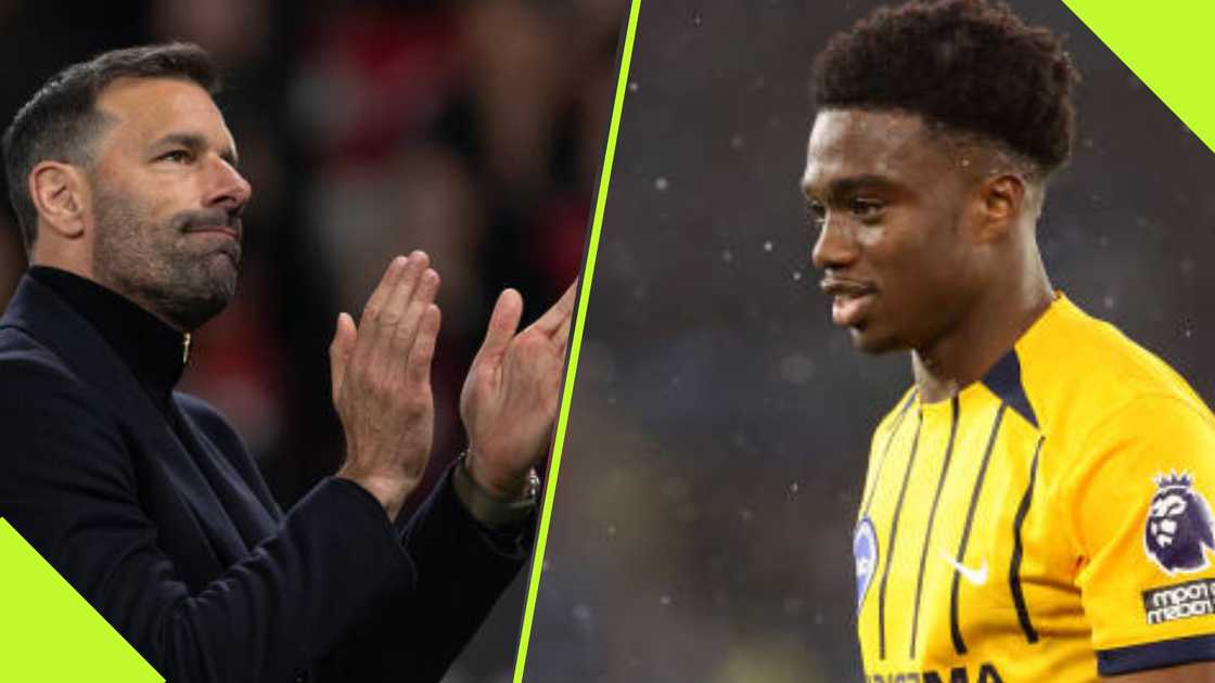 Ruud van Nistelrooy hails Tariq Lamptey. Ruud van Nistelrooy hails Tariq Lamptey.