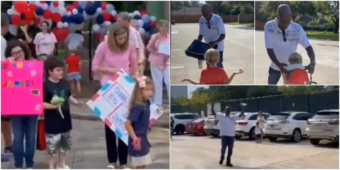 Mr James was given a farewell party Mr James was given a farewell party