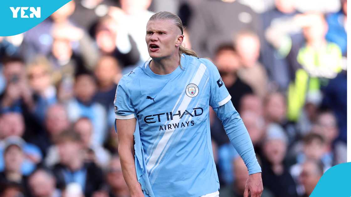 Erling Haaland goal, Gabriel, Gabriel headbutts Haaland, Manchester City beat Arsenal, Premier League title race, Premier League table, Premier League results, Pep Guardiola, Mikel Arteta.