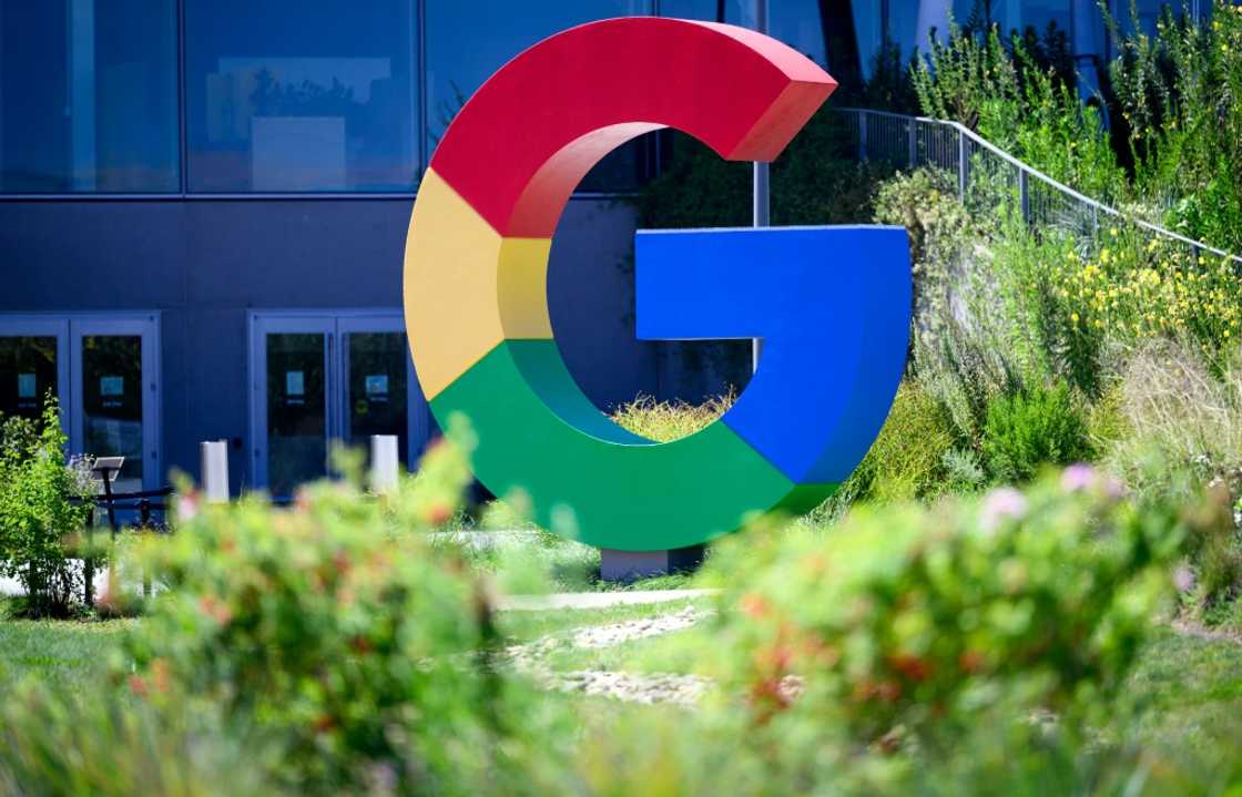 A large Google logo is seen at Google's Bay View campus in Mountain View, California A large Google logo is seen at Google's Bay View campus in Mountain View, California
