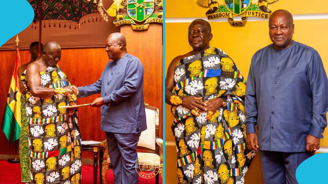 The Asantehene, Otumfuo Nana Osei Tutu II, Bawku Chieftancy issues, Otumfuo's cloth, John Mahama, Bawku Mediation Report.