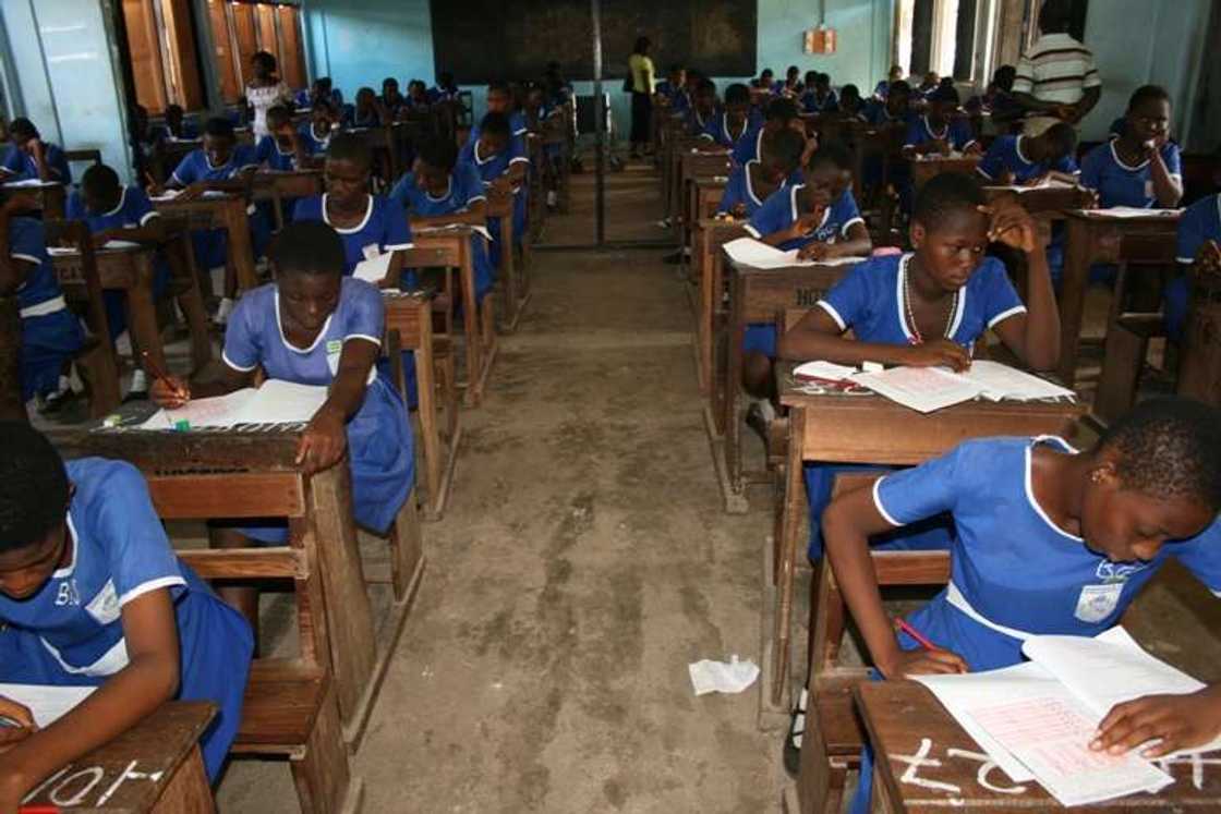 BECE candidates made to write exams without their shoes on