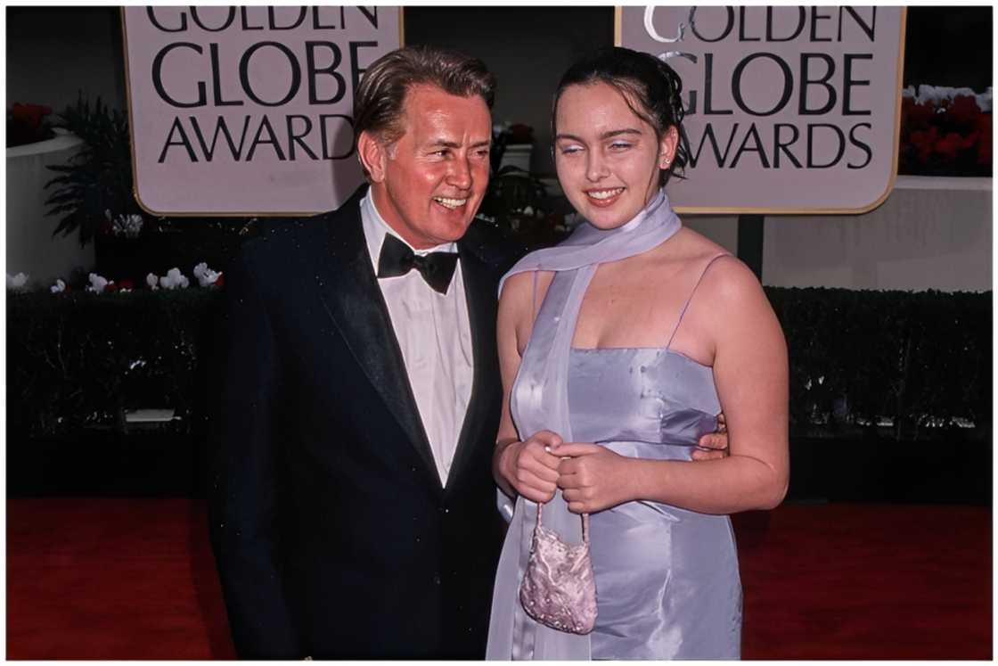 Martin Sheen and Cassandra Estevez arrive at the 57th Annual Golden Globe Awards