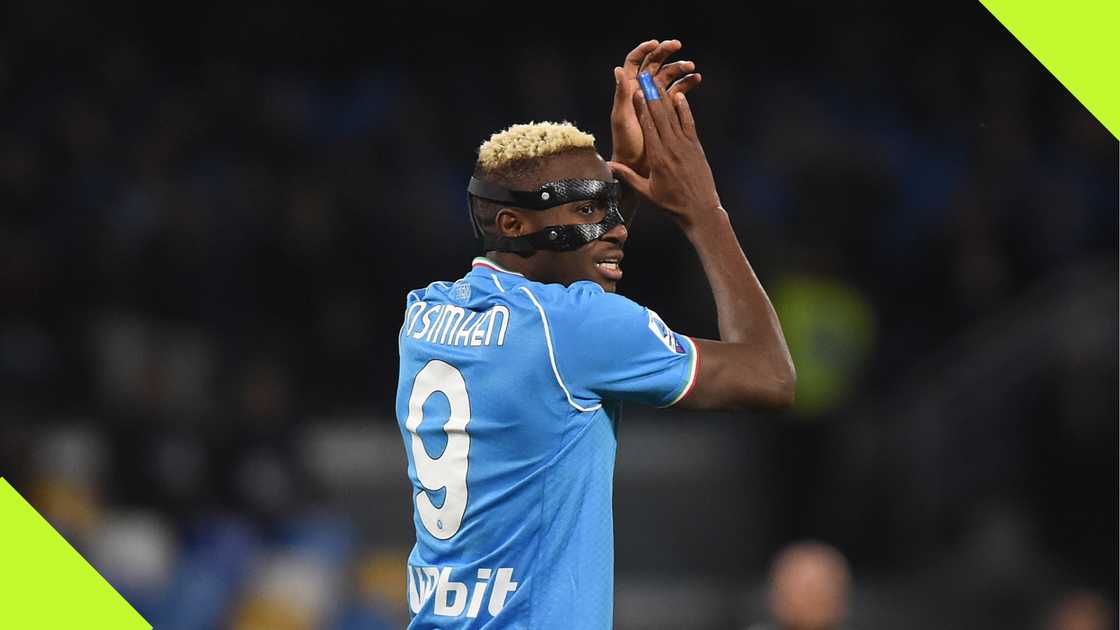 Victor Osimhen in action for Napoli. Victor Osimhen in action for Napoli.