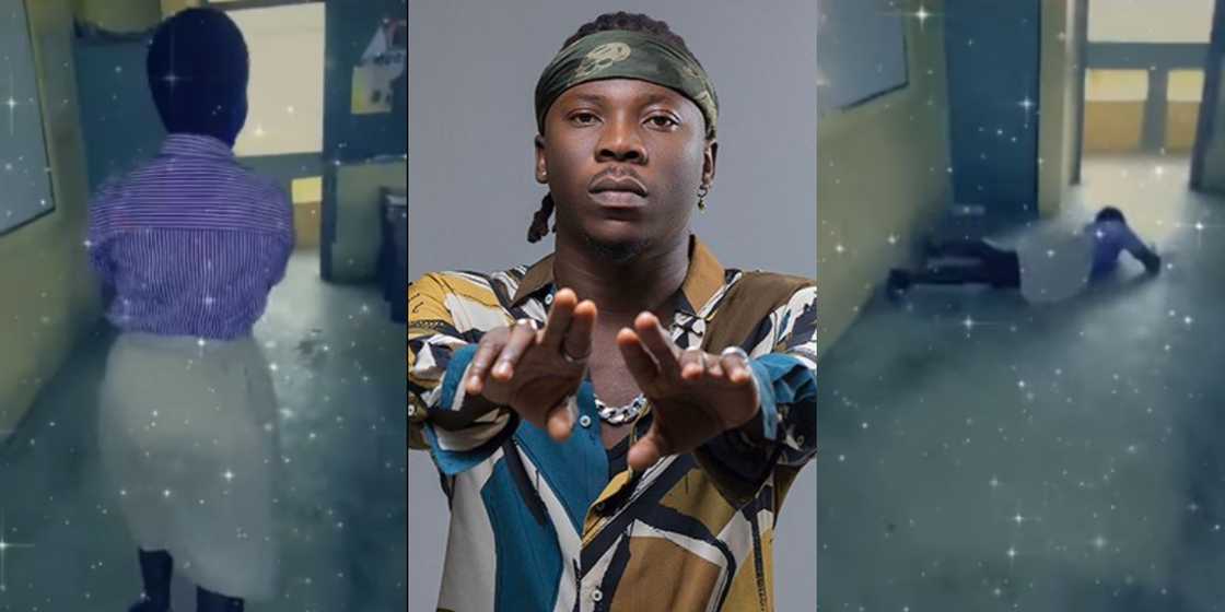 SHS girl dancing wildly to Stonebwoy's Putuu lands on the floor like an aeroplane in video SHS girl dancing wildly to Stonebwoy's Putuu lands on the floor like an aeroplane in video
