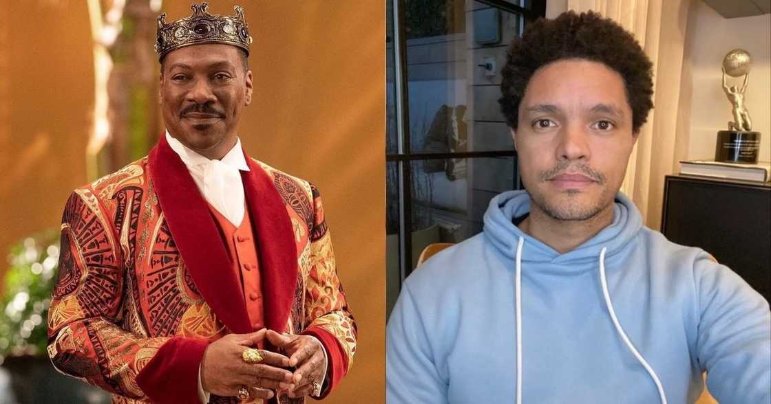 Eddie Murphy Thanks Trevor Noah for His Role in 'Coming 2 America' Eddie Murphy Thanks Trevor Noah for His Role in 'Coming 2 America'